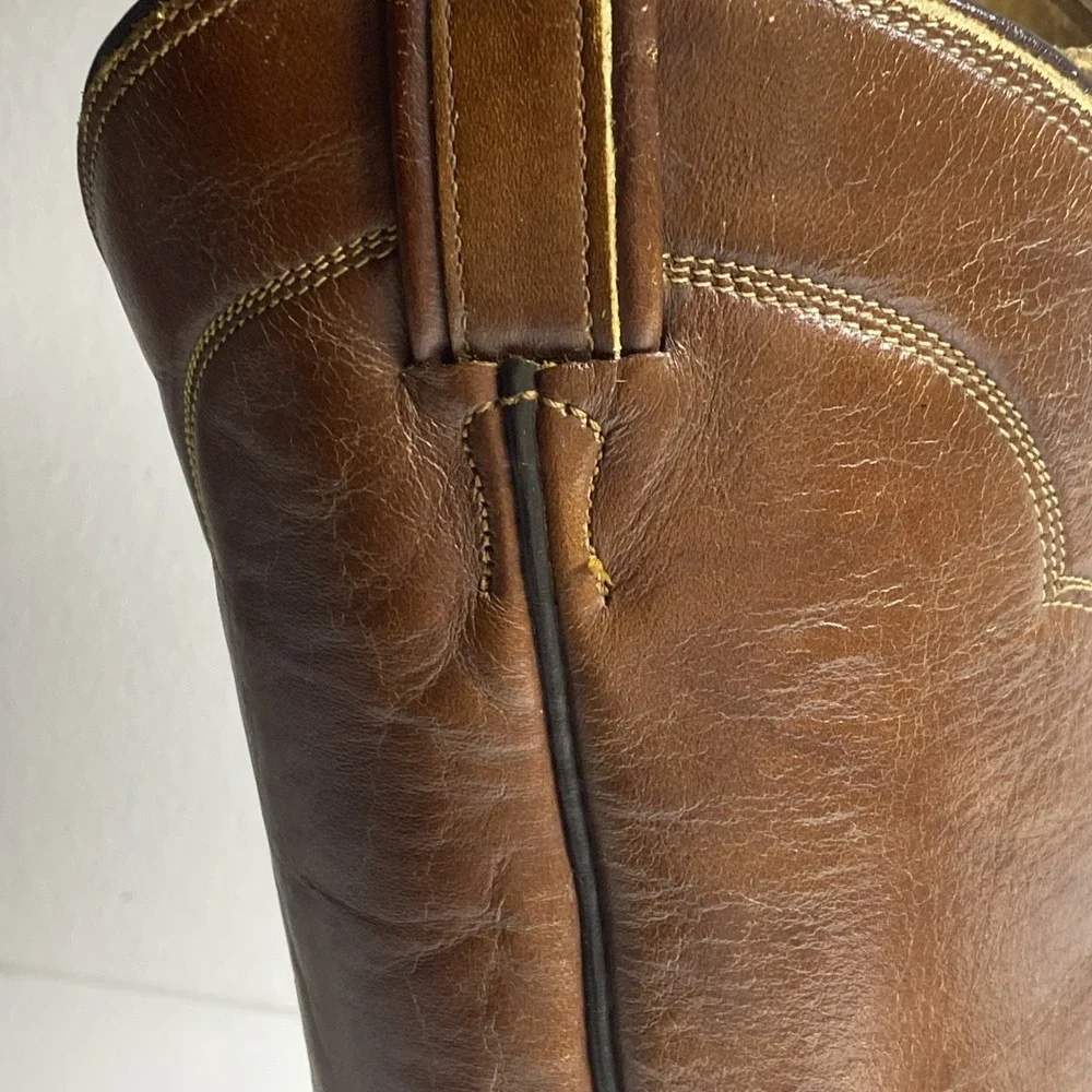 Tony Lama Vintage Women's Size 6.5D Brown Cognac Western Boot Cowgirl